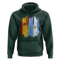 Argentina Spain Dual Heritage Flag Graphic Hoodie Vintage Spanish Argetine Match Day Pride