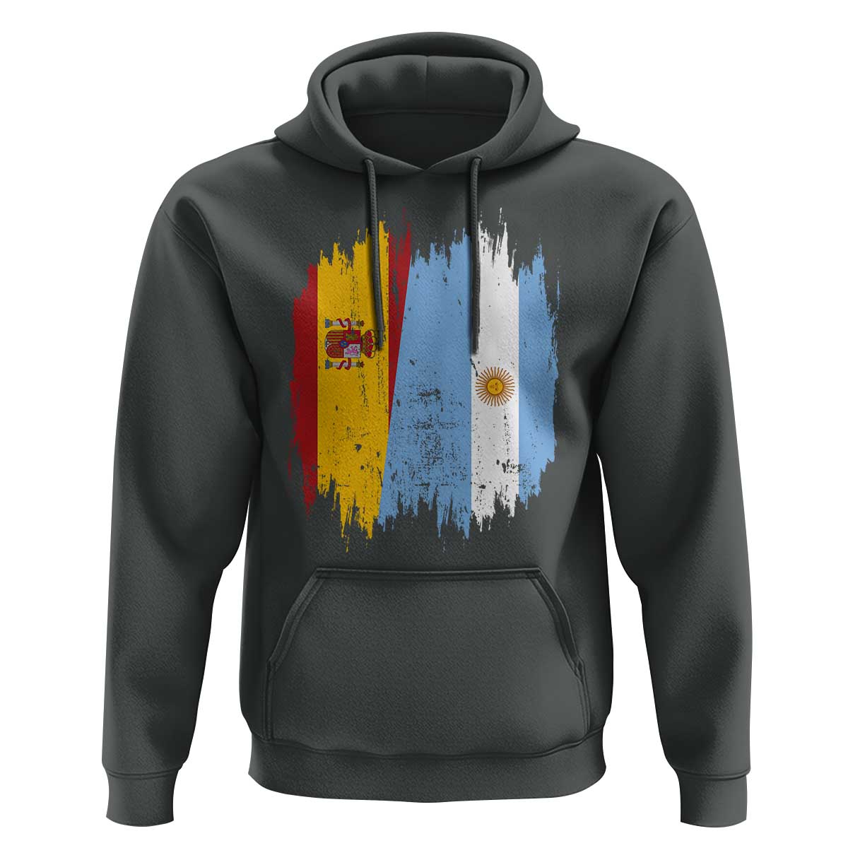 Argentina Spain Dual Heritage Flag Graphic Hoodie Vintage Spanish Argetine Match Day Pride