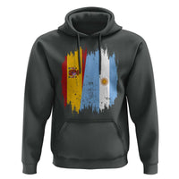 Argentina Spain Dual Heritage Flag Graphic Hoodie Vintage Spanish Argetine Match Day Pride