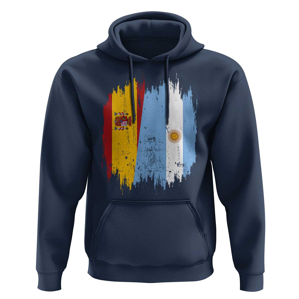 Argentina Spain Dual Heritage Flag Graphic Hoodie Vintage Spanish Argetine Match Day Pride