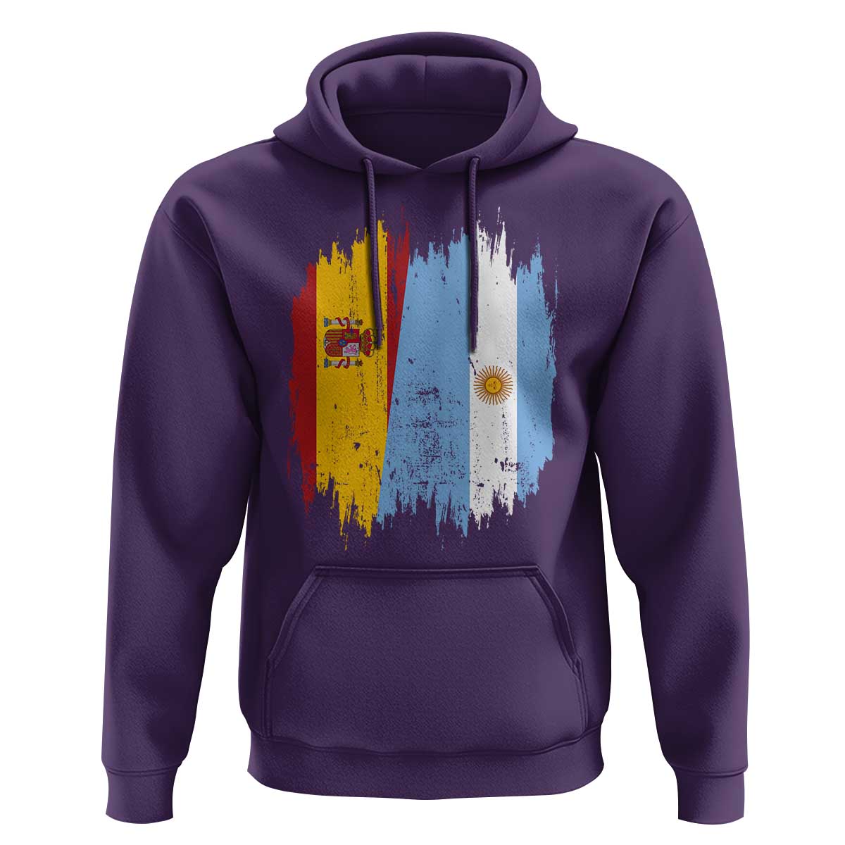 Argentina Spain Dual Heritage Flag Graphic Hoodie Vintage Spanish Argetine Match Day Pride