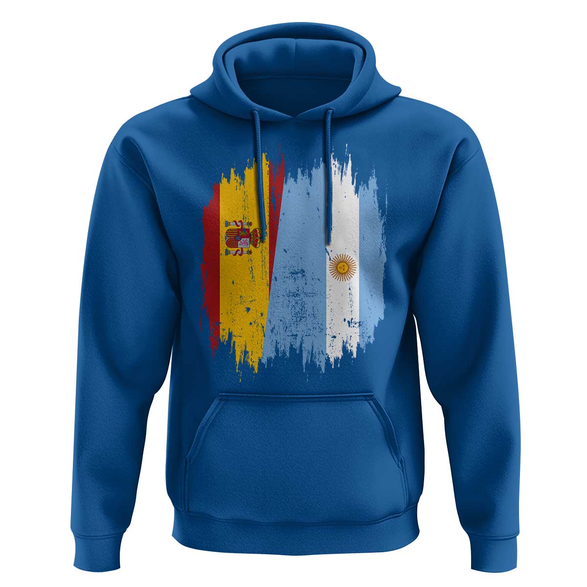 Argentina Spain Dual Heritage Flag Graphic Hoodie Vintage Spanish Argetine Match Day Pride