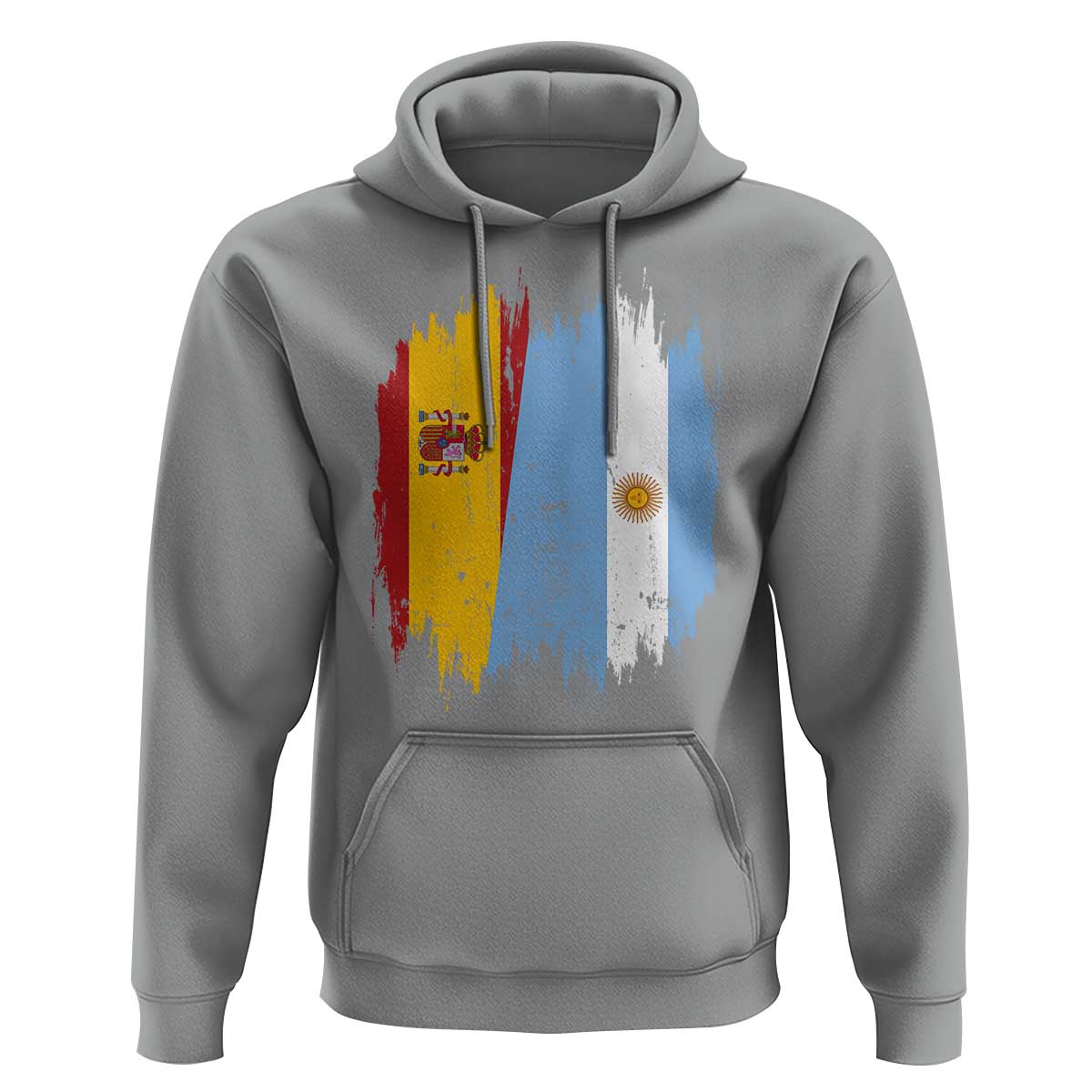 Argentina Spain Dual Heritage Flag Graphic Hoodie Vintage Spanish Argetine Match Day Pride