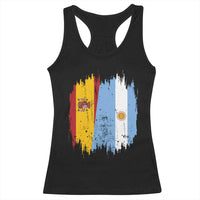 Argentina Spain Dual Heritage Flag Graphic Racerback Tank Top Vintage Spanish Argetine Match Day Pride