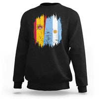 Argentina Spain Dual Heritage Flag Graphic Sweatshirt Vintage Spanish Argetine Match Day Pride