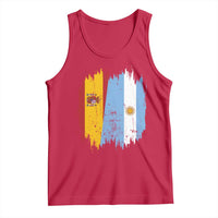 Argentina Spain Dual Heritage Flag Graphic Tank Top Vintage Spanish Argetine Match Day Pride