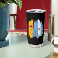 Argentina Spain Dual Heritage Flag Graphic Tumbler Cup Vintage Spanish Argetine Match Day Pride