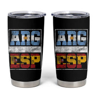 Retro ARG ESP Argentina Espana Flag Typography Graphic Tumbler Cup Country Code Vintage Argentine Spainish Pride
