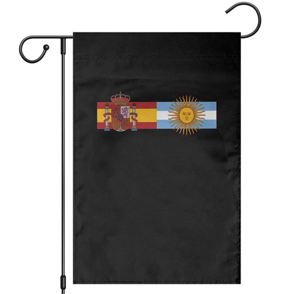 Spain Argentina Dual Flag Graphic Garden Flag Mixed Roots Spanish Argentine Heritage Pride Match Day