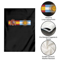 Spain Argentina Dual Flag Graphic Garden Flag Mixed Roots Spanish Argentine Heritage Pride Match Day