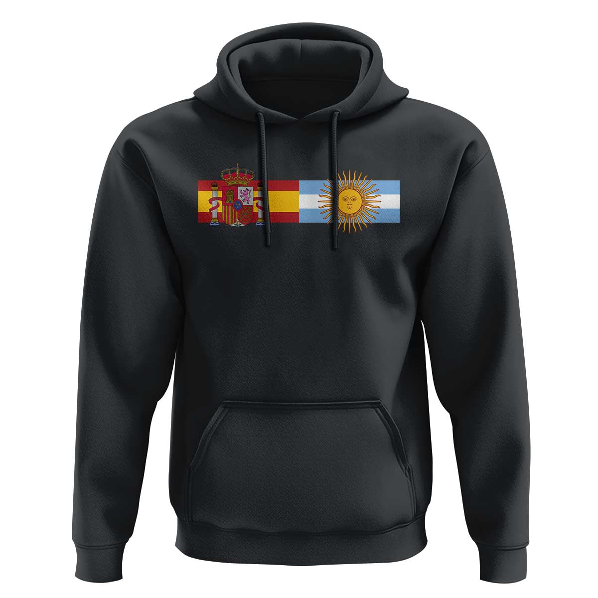 Spain Argentina Dual Flag Graphic Hoodie Mixed Roots Spanish Argentine Heritage Pride Match Day