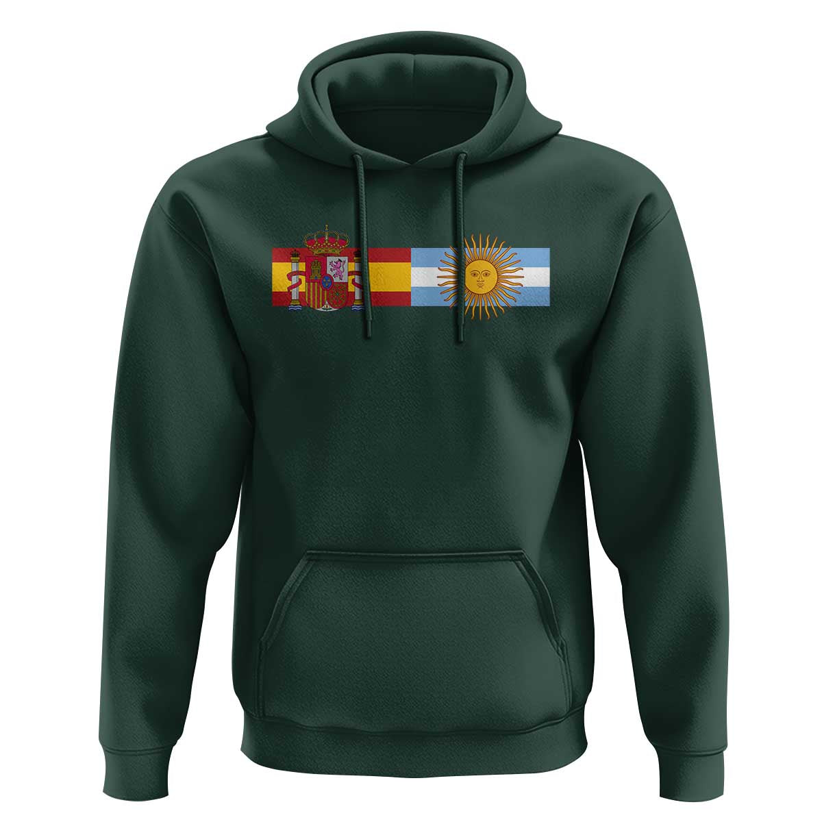 Spain Argentina Dual Flag Graphic Hoodie Mixed Roots Spanish Argentine Heritage Pride Match Day