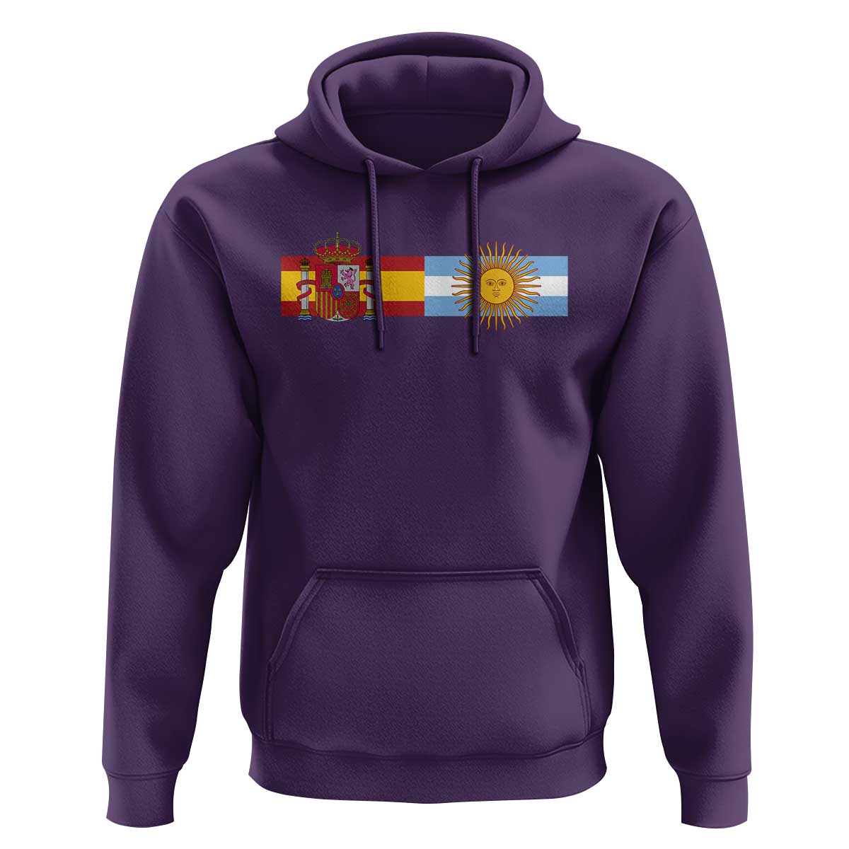 Spain Argentina Dual Flag Graphic Hoodie Mixed Roots Spanish Argentine Heritage Pride Match Day