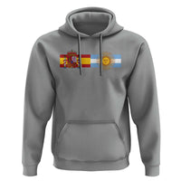 Spain Argentina Dual Flag Graphic Hoodie Mixed Roots Spanish Argentine Heritage Pride Match Day