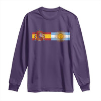 Spain Argentina Dual Flag Graphic Long Sleeve Shirt Mixed Roots Spanish Argentine Heritage Pride Match Day
