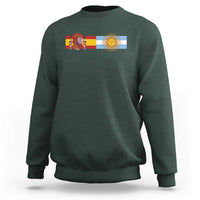 Spain Argentina Dual Flag Graphic Sweatshirt Mixed Roots Spanish Argentine Heritage Pride Match Day