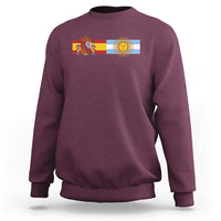 Spain Argentina Dual Flag Graphic Sweatshirt Mixed Roots Spanish Argentine Heritage Pride Match Day