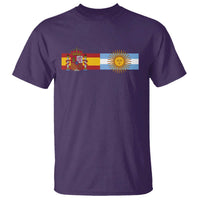 Spain Argentina Dual Flag Graphic T Shirt Mixed Roots Spanish Argentine Heritage Pride Match Day