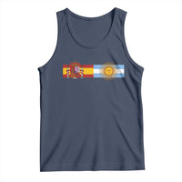 Spain Argentina Dual Flag Graphic Tank Top Mixed Roots Spanish Argentine Heritage Pride Match Day