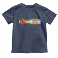 Spain Argentina Dual Flag Graphic Toddler T Shirt Mixed Roots Spanish Argentine Heritage Pride Match Day
