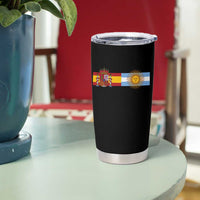 Spain Argentina Dual Flag Graphic Tumbler Cup Mixed Roots Spanish Argentine Heritage Pride Match Day