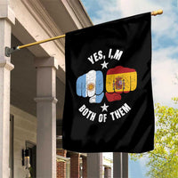 Yes Im Both Of Them Argentina Spain Fist Bump Graphic Garden Flag Proud Spanish Argentine Dual Heritage Pride Match Day