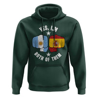 Yes Im Both Of Them Argentina Spain Fist Bump Graphic Hoodie Proud Spanish Argentine Dual Heritage Pride Match Day