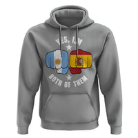 Yes Im Both Of Them Argentina Spain Fist Bump Graphic Hoodie Proud Spanish Argentine Dual Heritage Pride Match Day