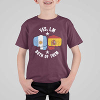 Yes Im Both Of Them Argentina Spain Fist Bump Graphic T Shirt For Kid Proud Spanish Argentine Dual Heritage Pride Match Day