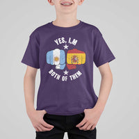 Yes Im Both Of Them Argentina Spain Fist Bump Graphic T Shirt For Kid Proud Spanish Argentine Dual Heritage Pride Match Day
