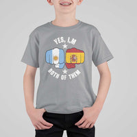Yes Im Both Of Them Argentina Spain Fist Bump Graphic T Shirt For Kid Proud Spanish Argentine Dual Heritage Pride Match Day