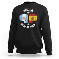 Yes Im Both Of Them Argentina Spain Fist Bump Graphic Sweatshirt Proud Spanish Argentine Dual Heritage Pride Match Day