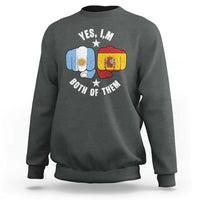 Yes Im Both Of Them Argentina Spain Fist Bump Graphic Sweatshirt Proud Spanish Argentine Dual Heritage Pride Match Day