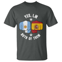 Yes Im Both Of Them Argentina Spain Fist Bump Graphic T Shirt Proud Spanish Argentine Dual Heritage Pride Match Day