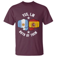 Yes Im Both Of Them Argentina Spain Fist Bump Graphic T Shirt Proud Spanish Argentine Dual Heritage Pride Match Day