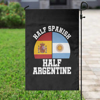 Half Spanish Half Argentine Flag Graphic Garden Flag Proud Spain Argentina Dual Heritage Pride