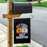 Half Spanish Half Argentine Flag Graphic Garden Flag Proud Spain Argentina Dual Heritage Pride