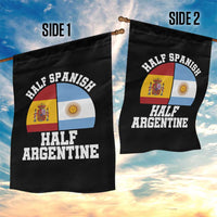 Half Spanish Half Argentine Flag Graphic Garden Flag Proud Spain Argentina Dual Heritage Pride