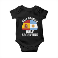 Half Spanish Half Argentine Flag Graphic Baby Onesie Proud Spain Argentina Dual Heritage Pride