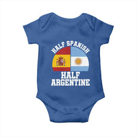 Half Spanish Half Argentine Flag Graphic Baby Onesie Proud Spain Argentina Dual Heritage Pride