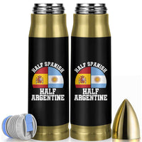 Half Spanish Half Argentine Flag Graphic Bullet Tumbler Proud Spain Argentina Dual Heritage Pride