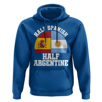 Half Spanish Half Argentine Flag Graphic Hoodie Proud Spain Argentina Dual Heritage Pride