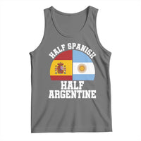 Half Spanish Half Argentine Flag Graphic Tank Top Proud Spain Argentina Dual Heritage Pride