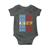 Retro ARG ESP Argentina Espana Flag Typography Graphic Baby Onesie Country Code Dual Argentine Spainish Heritage Pride