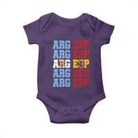 Retro ARG ESP Argentina Espana Flag Typography Graphic Baby Onesie Country Code Dual Argentine Spainish Heritage Pride
