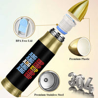 Retro ARG ESP Argentina Espana Flag Typography Graphic Bullet Tumbler Country Code Dual Argentine Spainish Heritage Pride