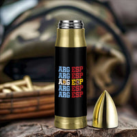 Retro ARG ESP Argentina Espana Flag Typography Graphic Bullet Tumbler Country Code Dual Argentine Spainish Heritage Pride