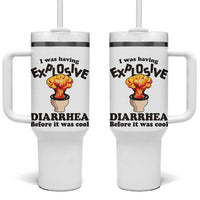 Funny Toilet Mushroom Cloud Gag Graphic Tumbler With Handle I Was Having Explosive Diarrhea Before It Was Cool