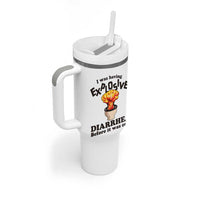 Funny Toilet Mushroom Cloud Gag Graphic Tumbler With Handle I Was Having Explosive Diarrhea Before It Was Cool