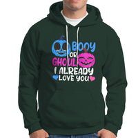 Halloween Gender Reveal Hoodie Boy Or Girl I Already Love You Blue Or Pink Cute Pumpkin Baby Shower - Wonder Print Shop